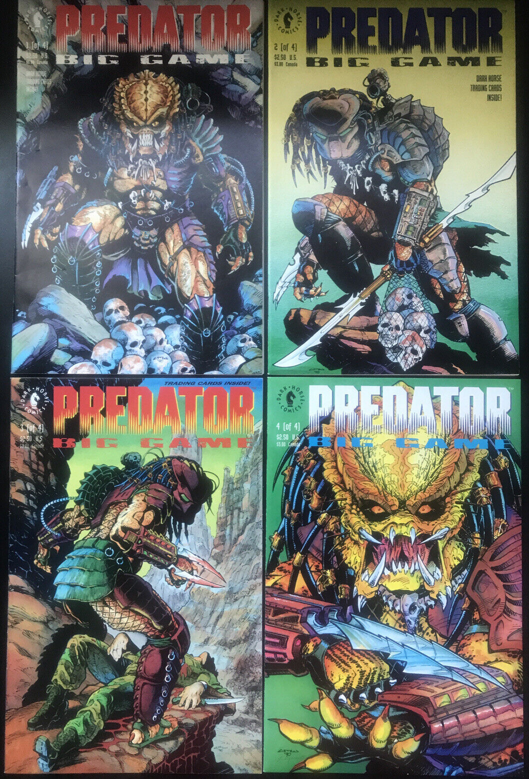 PREDATOR: Big Game Complete Rare Misprint 4-Book Lot Dark Horse 1991 HIGH GRADE - aliencomics.ca