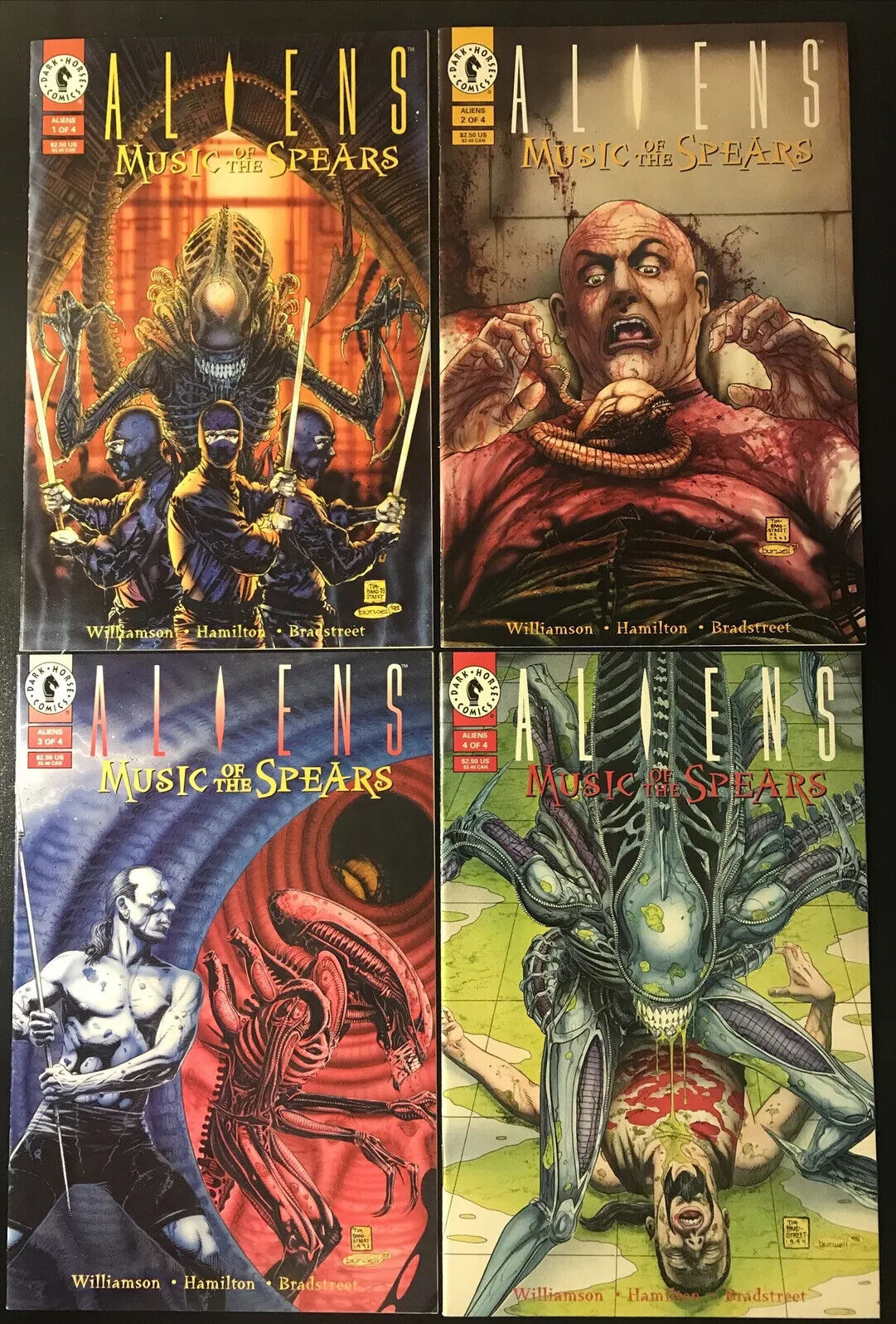 ALIENS: Music Of The Spears Complete 4-Book Lot Dark Horse 1994 Rare HIGH GRADE - aliencomics.ca
