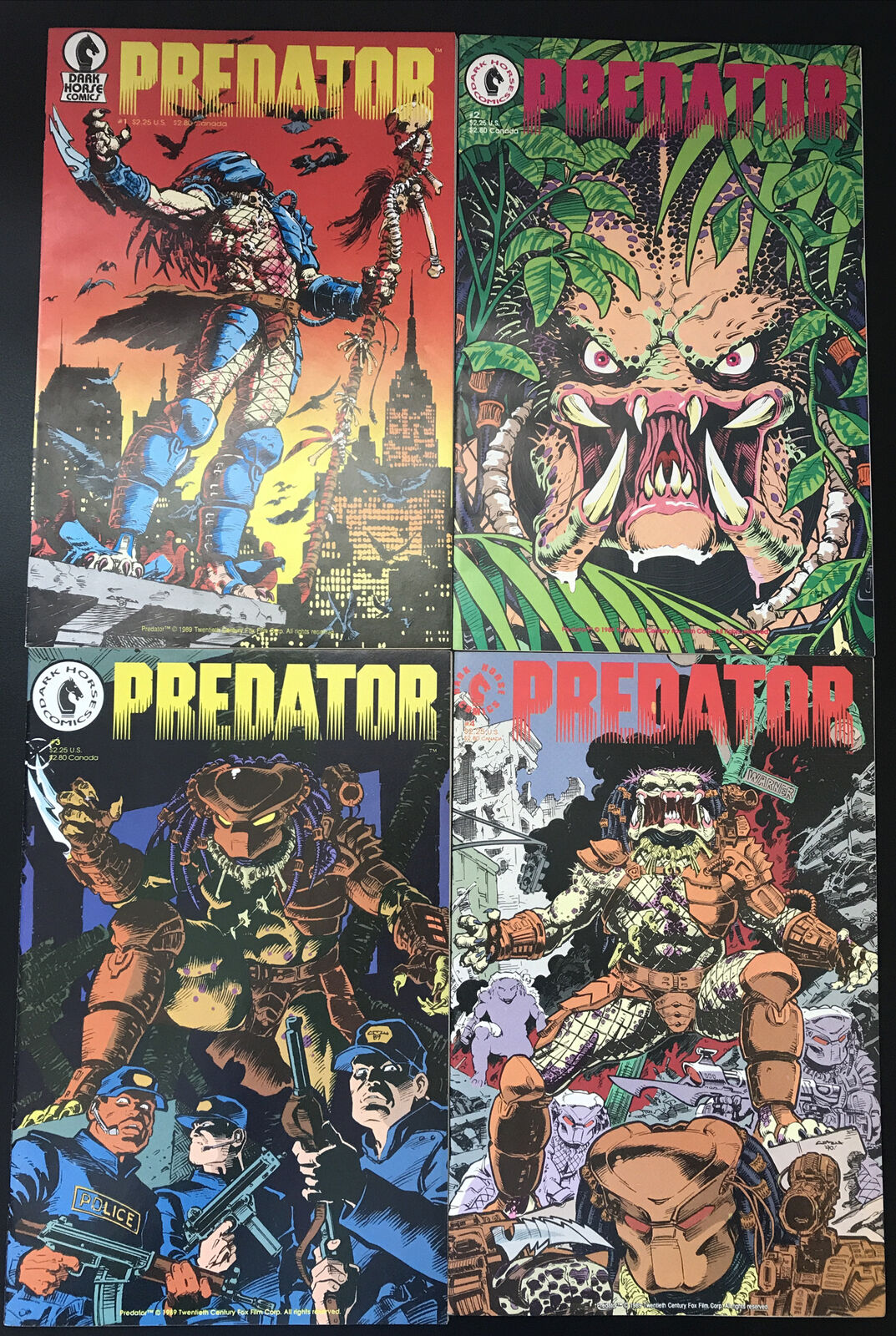 PREDATOR: Volume 1 Complete 4-Book Lot Dark Horse Comics 1989 Rare HIGH GRADE - aliencomics.ca