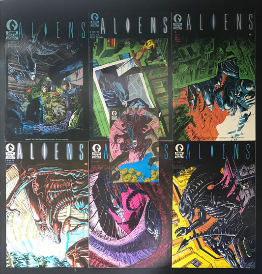 ALIENS: Volume 1 Dark Horse 1988 6-Book Lot + Mini Comic & Portfolio HIGH GRADE - aliencomics.ca