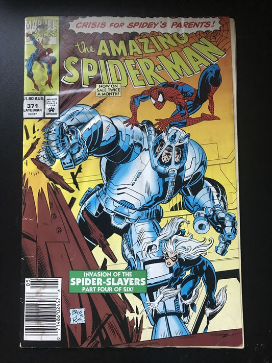 AMAZING SPIDER-MAN 371 $1.80 Australian Price Variant Marvel 1992 Rare MID GRADE - aliencomics.ca