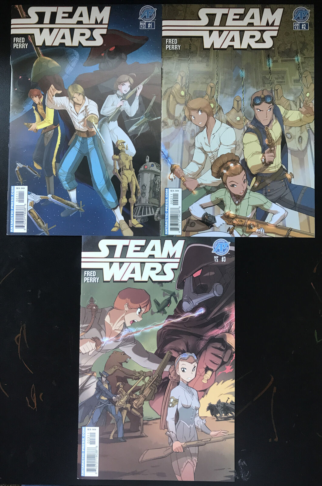 STEAM WARS 1-3 Antarctic Press Entertainment 2013 Star Wars Steampunk HIGH GRADE - aliencomics.ca