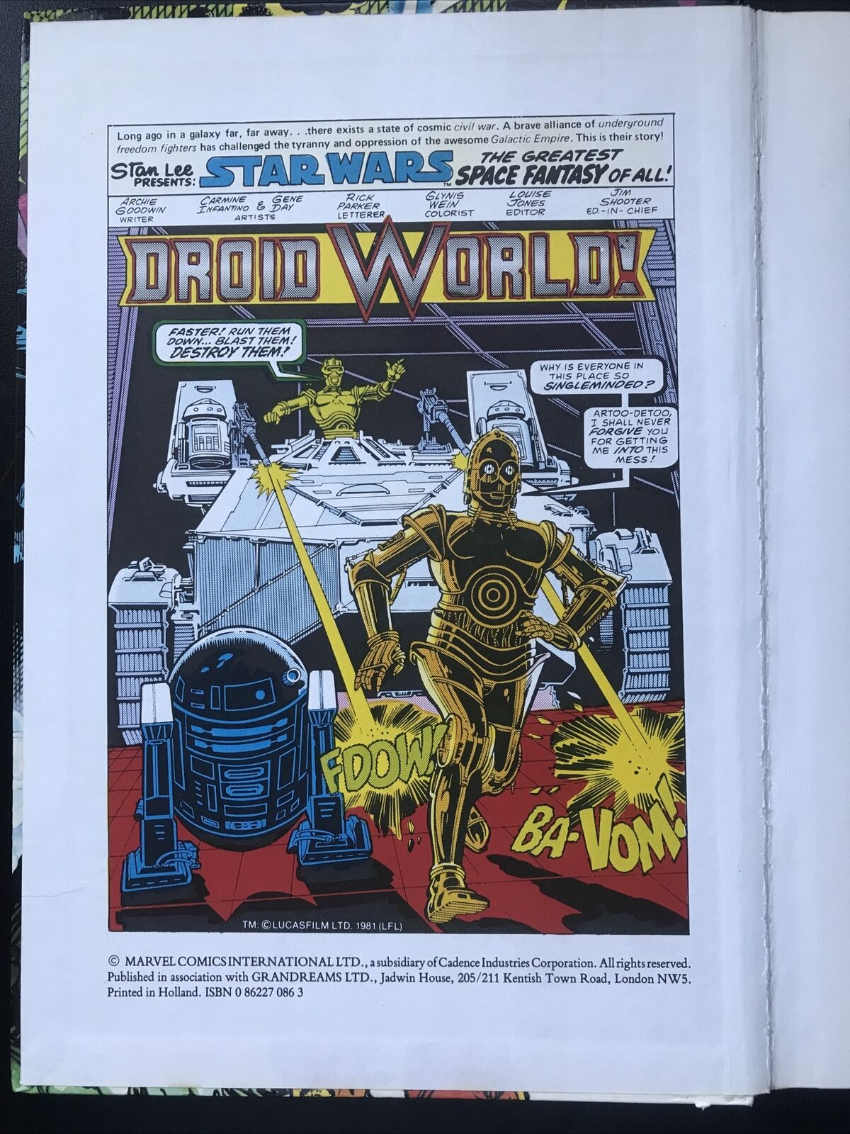 STAR WARS: Marvel UK Annual 1 Marvel Comics Hardcover 1981 Vintage HIGH GRADE - aliencomics.ca