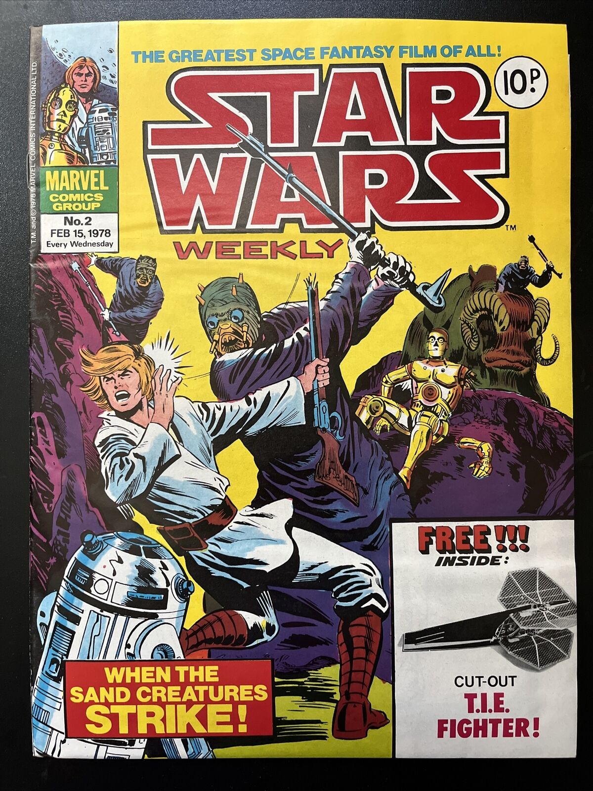 STAR WARS Weekly 2 Marvel Comics 1978 Incl. Free Gift 1st app Tarkin HIGH GRADE - aliencomics.ca