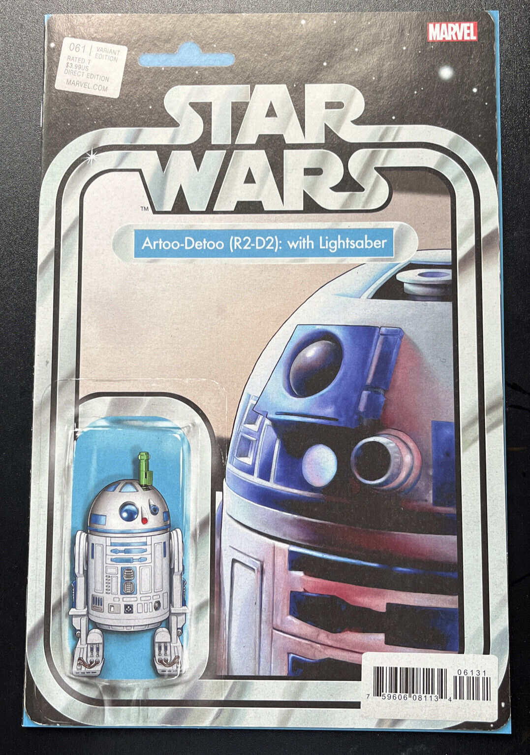 STAR WARS 61 R2D2 w/ Lightsaber JTC Action Figure Variant Marvel Rare HIGH GRADE - aliencomics.ca