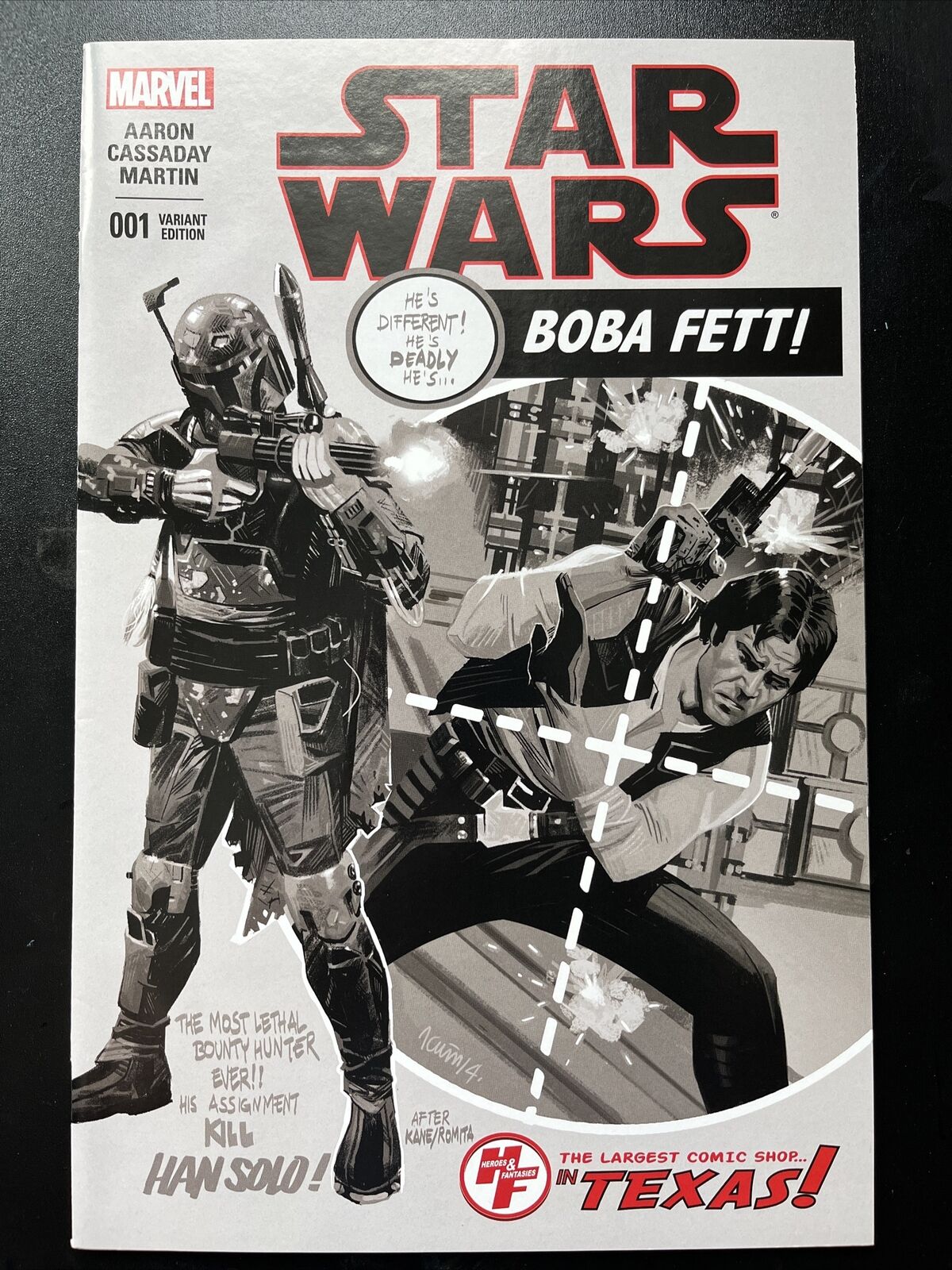 STAR WARS 1 Heroes & Fantasies ASM 129 Homage B&W Variant Marvel 2015 HIGH GRADE - aliencomics.ca