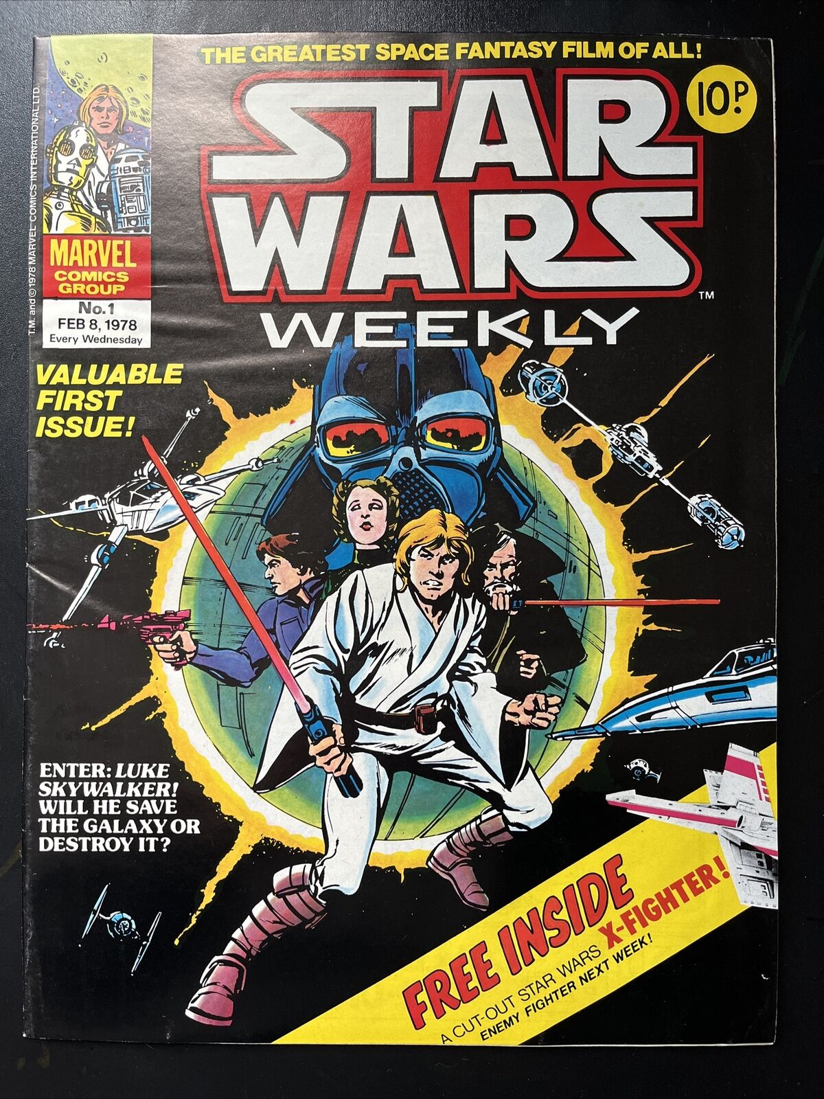 STAR WARS Weekly 1 Marvel Comics 1978 +Free Gift 1st app Darth Vader HIGH GRADE - aliencomics.ca