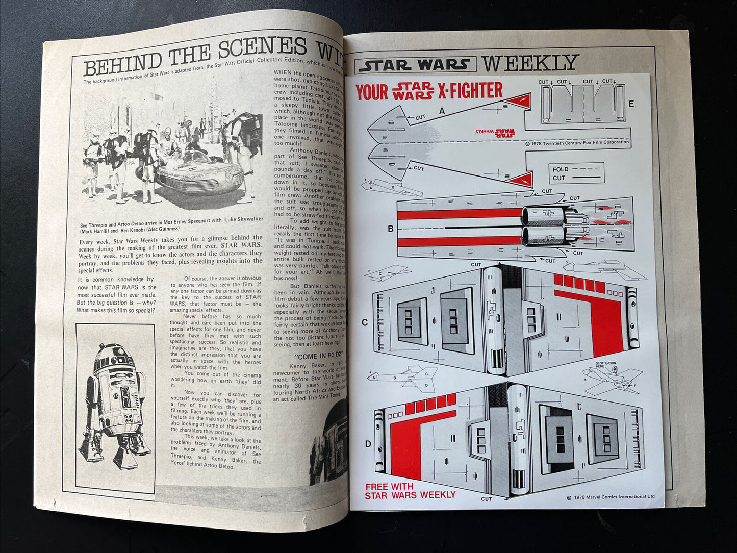 STAR WARS Weekly 1 Marvel Comics 1978 +Free Gift 1st app Darth Vader HIGH GRADE - aliencomics.ca