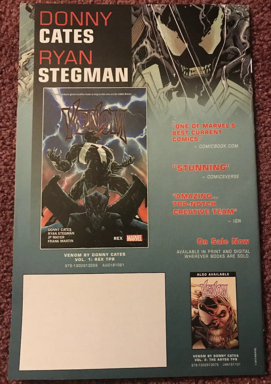SPIDER-MAN 1 FCBD Marvel Comics 2019 Spider-man vs. Carnage UNSTAMPED HIGH GRADE - aliencomics.ca