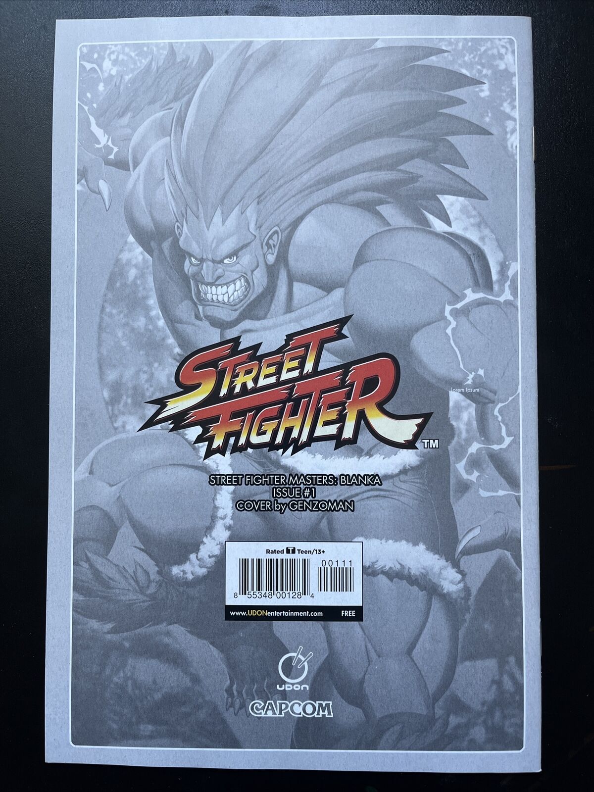 Street Fighter Masters: Blanka Udon/Capcom FCBD 2022 UNSTAMPED Silver HIGH GRADE - aliencomics.ca