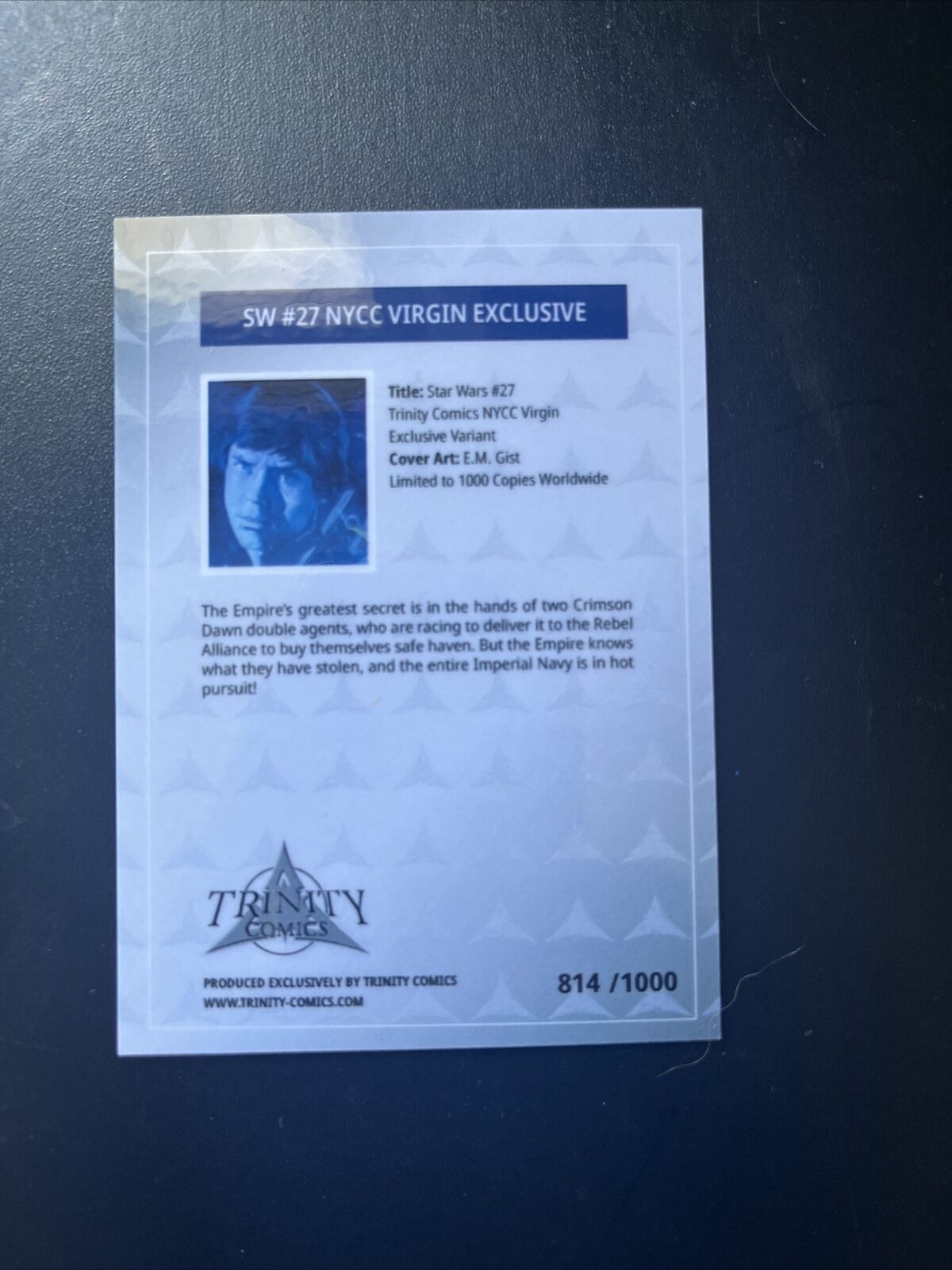 STAR WARS 27 E.M Gist NYCC 2023 Virgin Variant 814/1000 copies Marvel HIGH GRADE