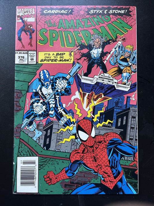 AMAZING SPIDER-MAN 376 Marvel 1993 $1.95 Australian Price Variant Rare MID GRADE