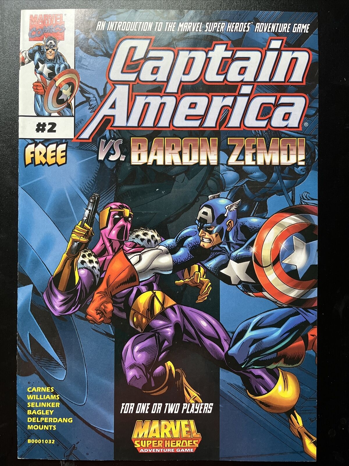 CAPTAIN AMERICA vs. BARON ZEMO 2 Marvel Adventure Game Booklet Rare HIGH GRADE