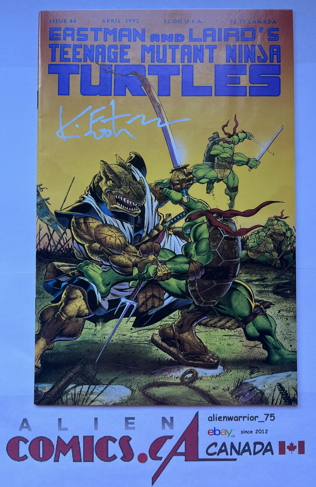 TEENAGE MUTANT NINJA TURTLES 46 Mirage 1992 Signed Kevin Eastman Rare HIGH GRADE
