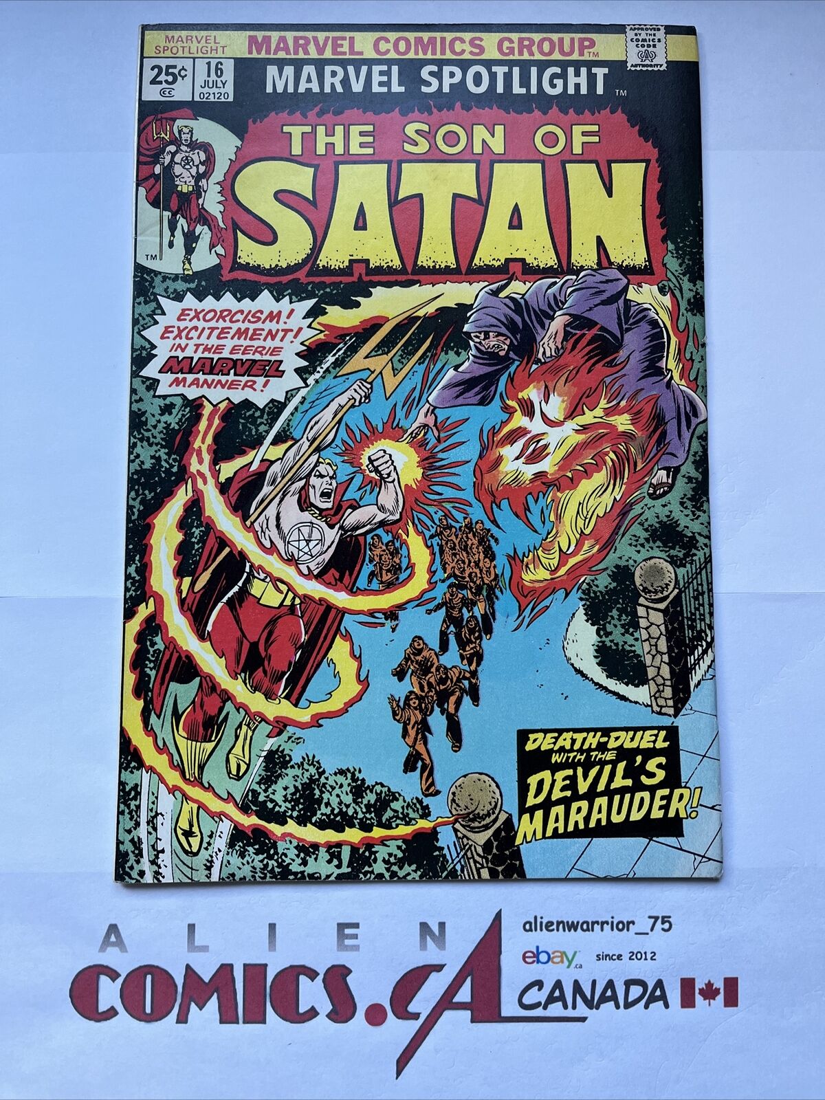 MARVEL SPOTLIGHT 16 The Son of Satan Marvel 1974 w/ MVS 83 Dragon Man HIGH GRADE
