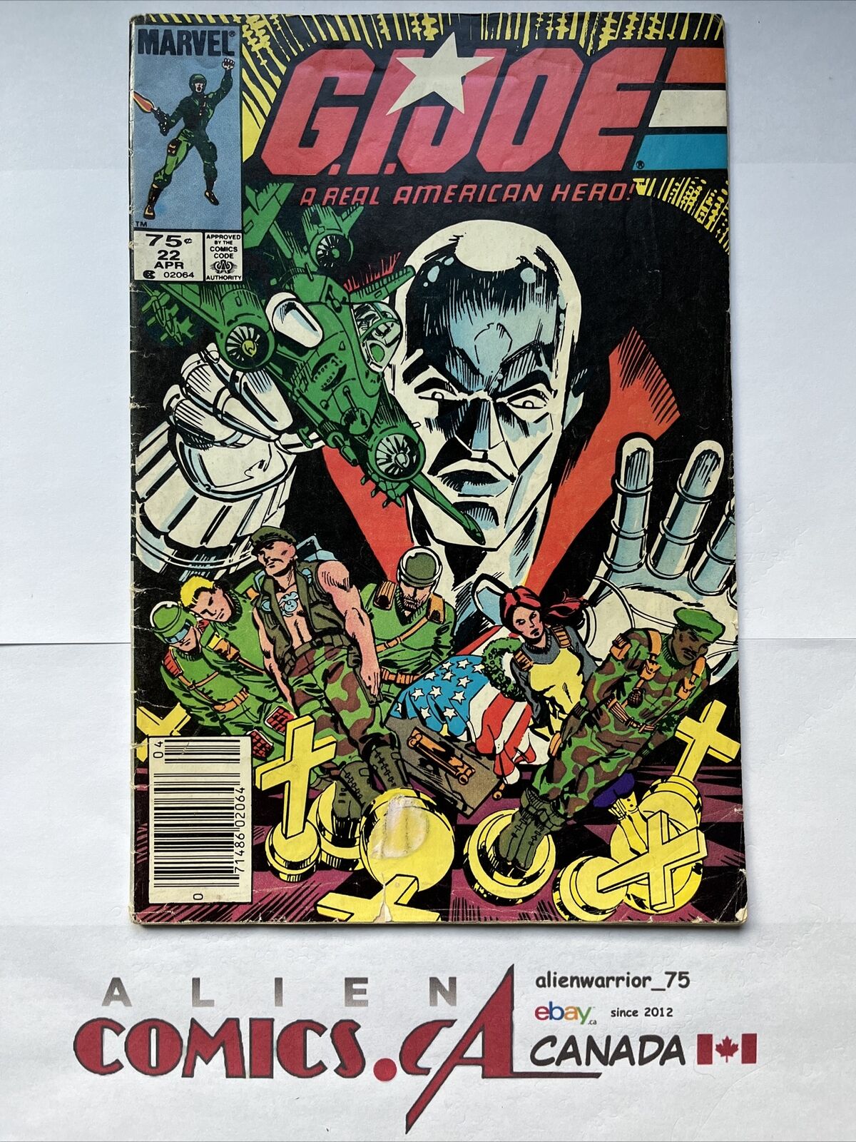 GI JOE 22 1st app of Duke & Roadblock Marvel 1982 75¢ Price Variant LOW GRADE 🔑