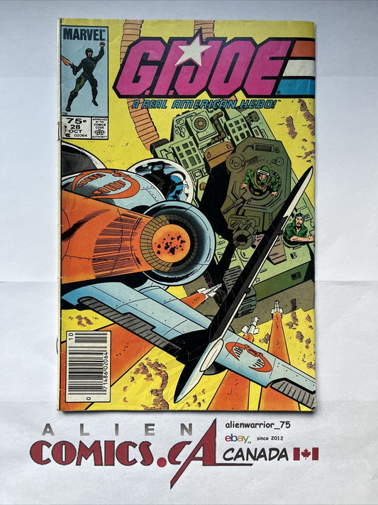 GI JOE 28 Marvel Comics 1982 75¢ Price Variant Newsstand Very Rare MID GRADE