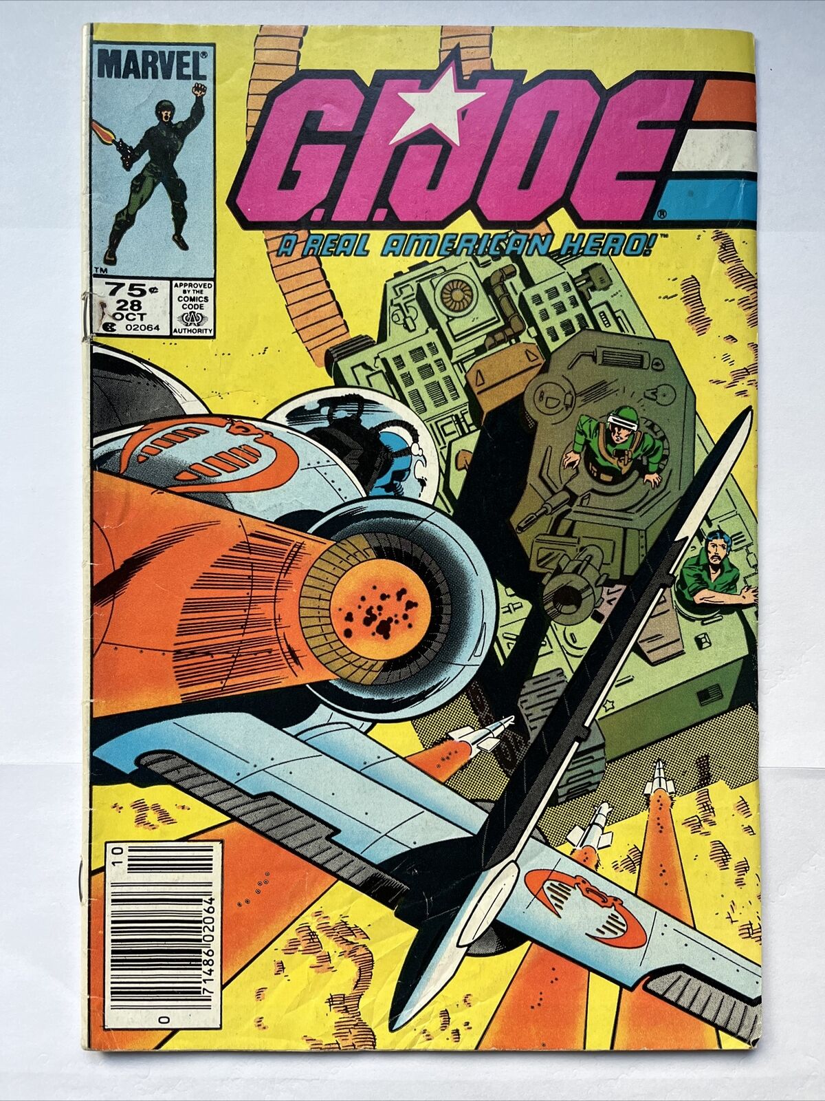 GI JOE 28 Marvel Comics 1982 75¢ Price Variant Newsstand Very Rare MID GRADE