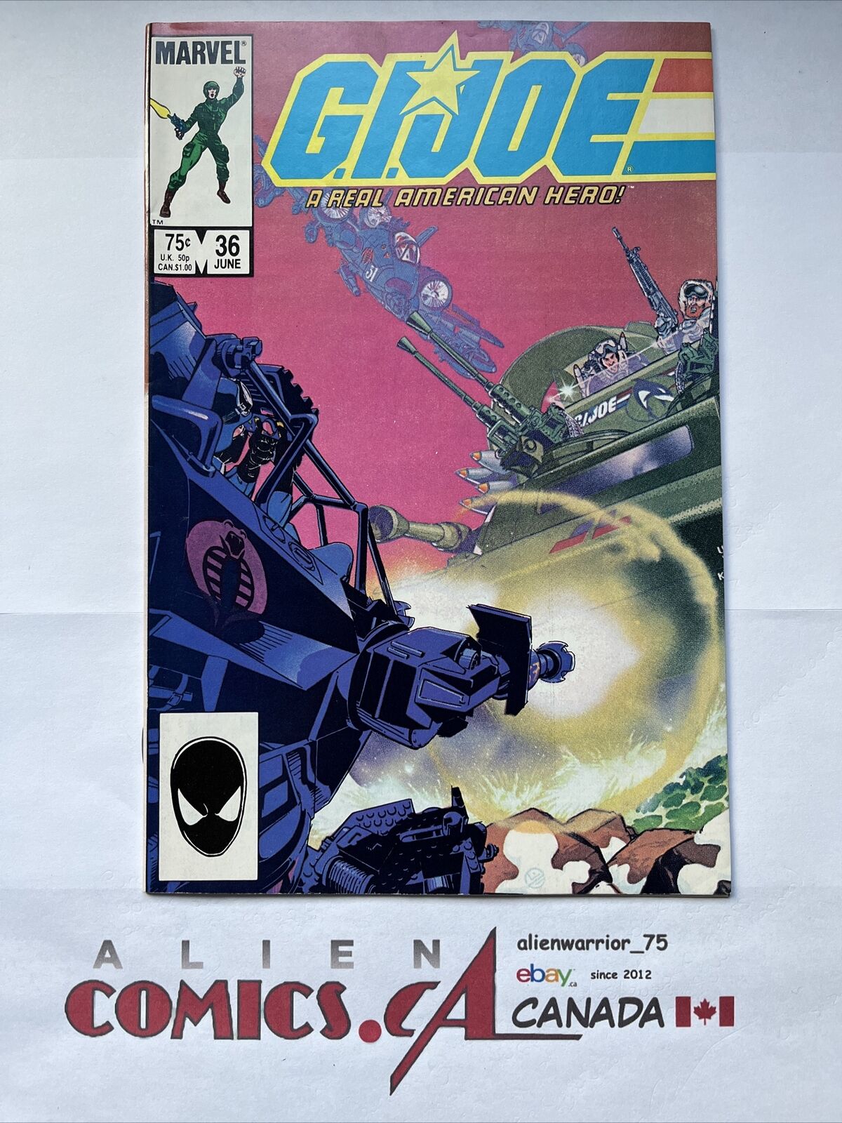 GI JOE 36 Marvel Comics 1982 1st app. U.S.S. Flagg Aircraft Carrier HIGH GRADE
