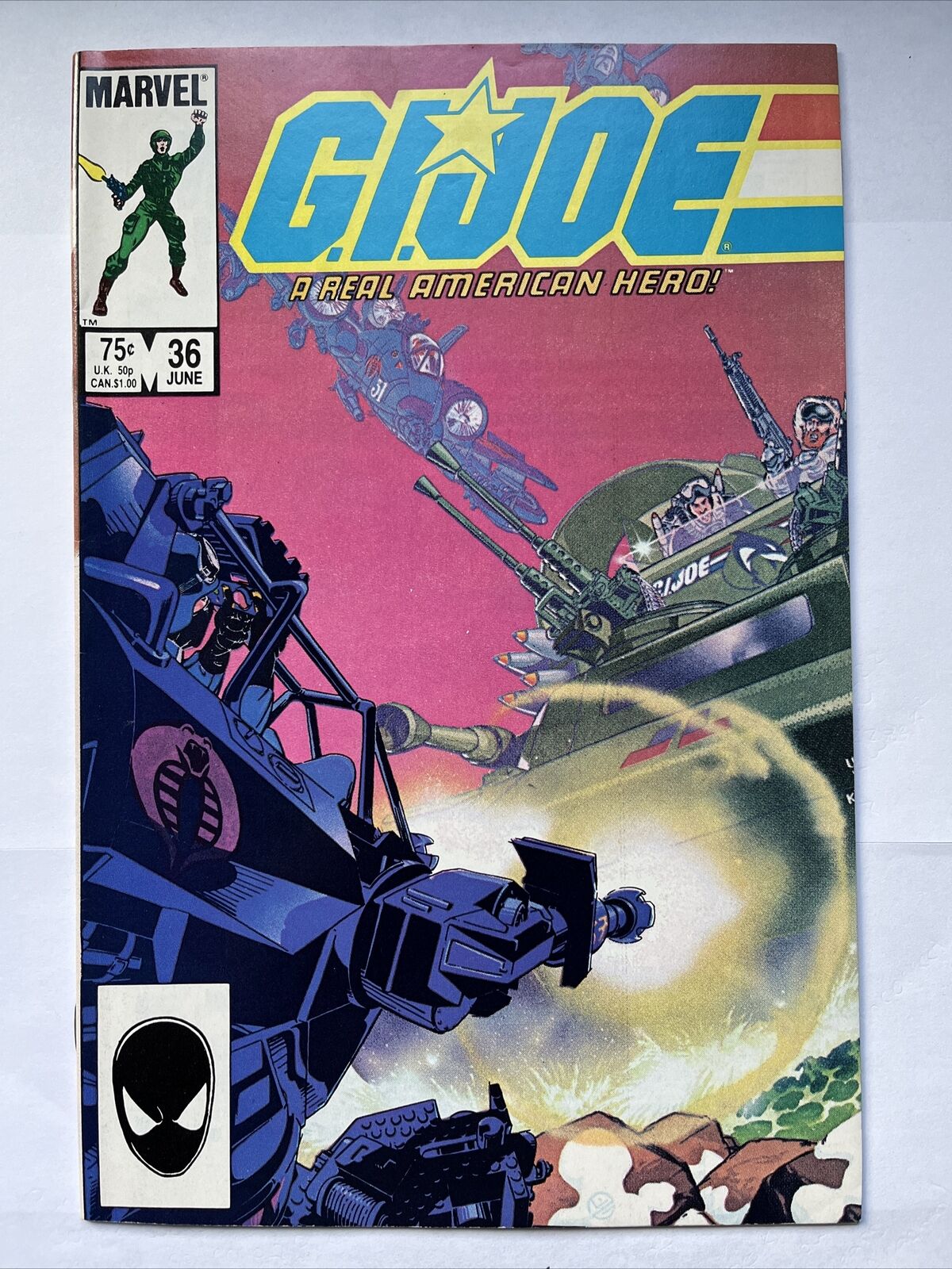GI JOE 36 Marvel Comics 1982 1st app. U.S.S. Flagg Aircraft Carrier HIGH GRADE