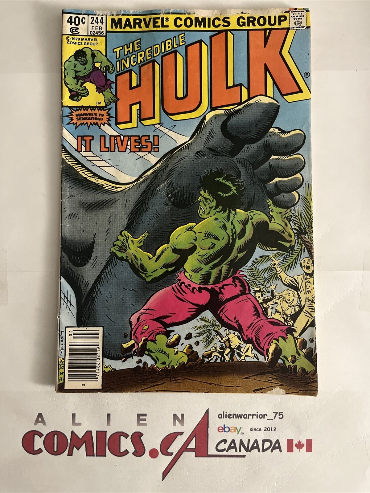 INCREDIBLE HULK 244 Marvel Comics 1980 "It Lives" Newsstand Edition MID GRADE