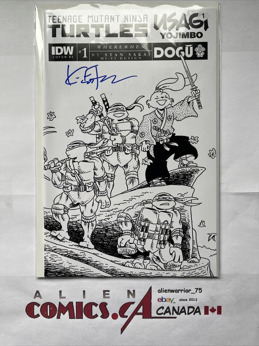 TEENAGE MUTANT NINJA TURTLES/USAGI YOJIMBO Wherewhen 1 IDW Signed COA HIGH GRADE