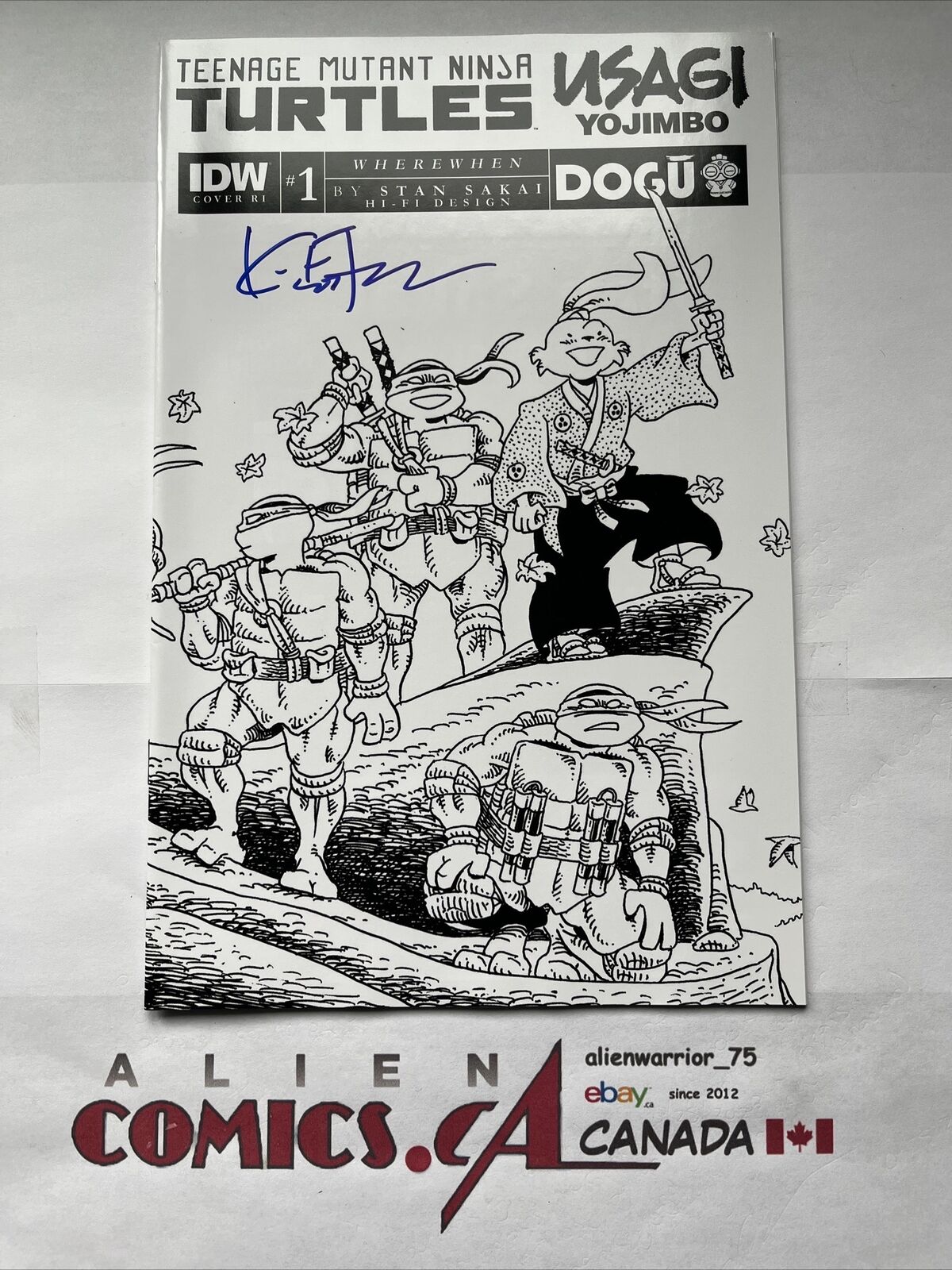TEENAGE MUTANT NINJA TURTLES/USAGI YOJIMBO Wherewhen 1 IDW Signed COA HIGH GRADE