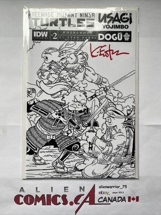TEENAGE MUTANT NINJA TURTLES/USAGI YOJIMBO Wherewhen 2 IDW Signed COA HIGH GRADE