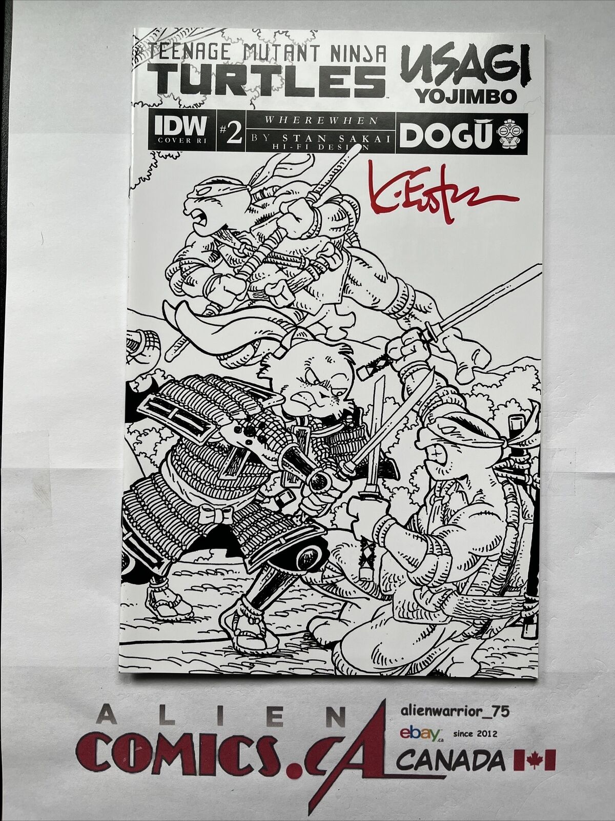 TEENAGE MUTANT NINJA TURTLES/USAGI YOJIMBO Wherewhen 2 IDW Signed COA HIGH GRADE