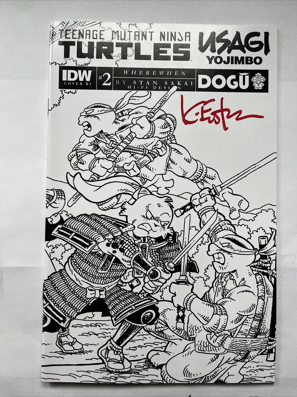 TEENAGE MUTANT NINJA TURTLES/USAGI YOJIMBO Wherewhen 2 IDW Signed COA HIGH GRADE