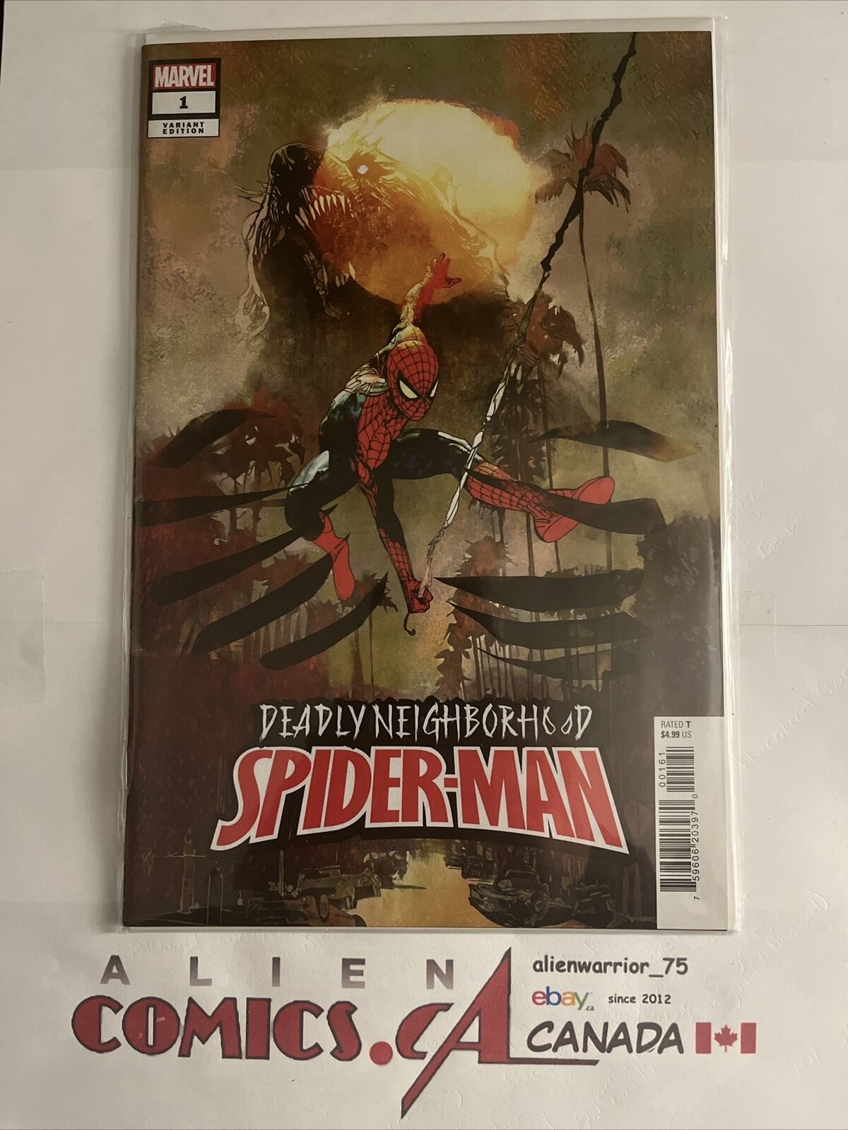 DEADLY NEIGHBORHOOD SPIDER-MAN 1 Marvel 2022 Sienkiewicz 1:50 Variant HIGH GRADE