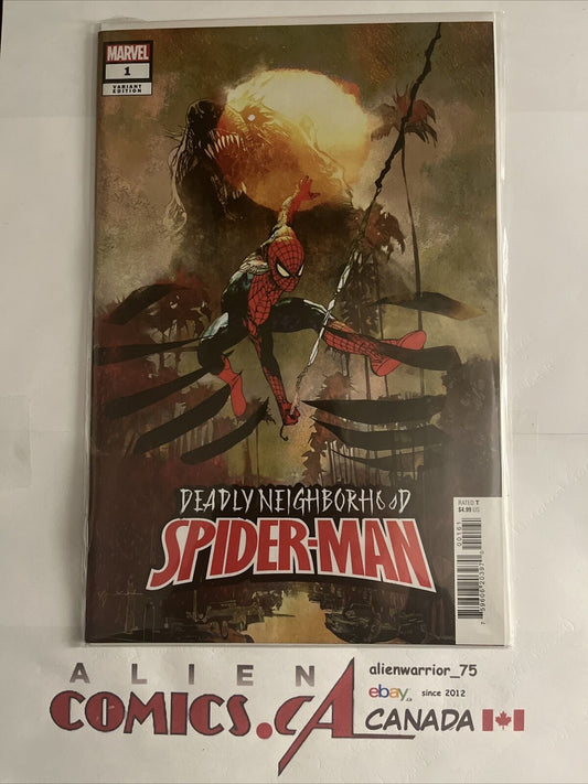 DEADLY NEIGHBORHOOD SPIDER-MAN 1 Marvel 2022 Sienkiewicz 1:50 Variant HIGH GRADE