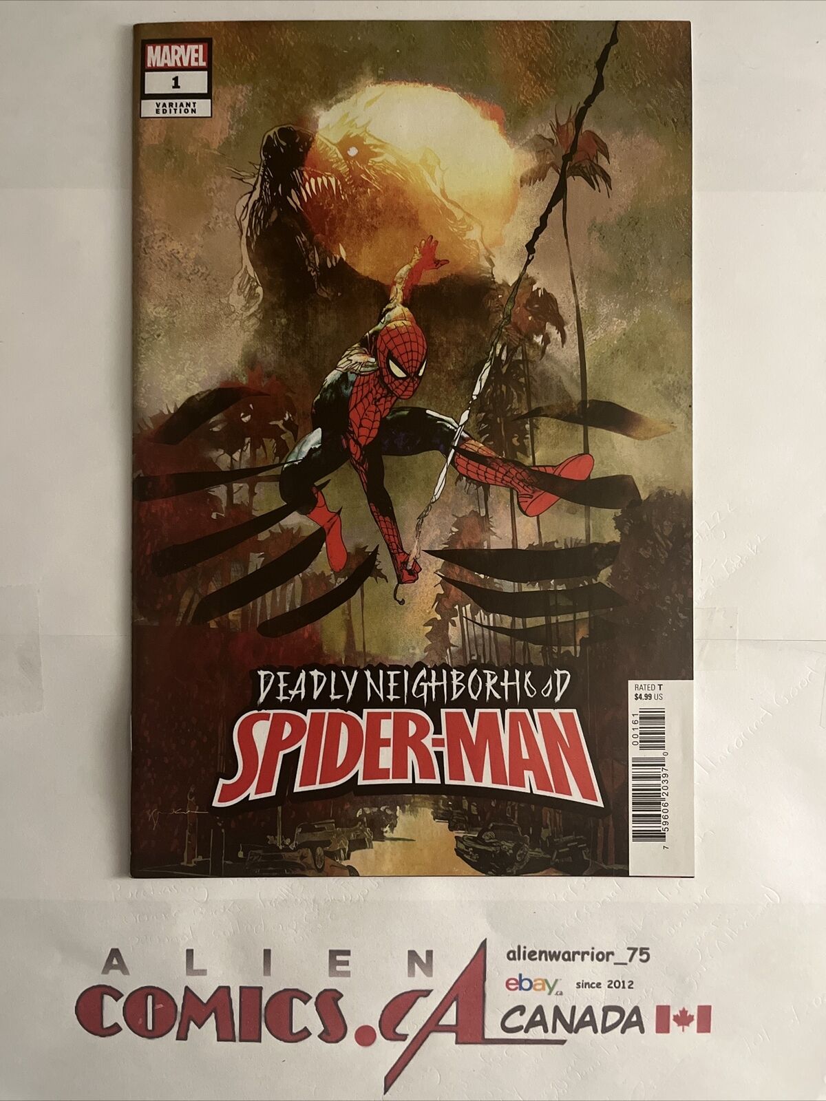 DEADLY NEIGHBORHOOD SPIDER-MAN 1 Marvel 2022 Sienkiewicz 1:50 Variant HIGH GRADE