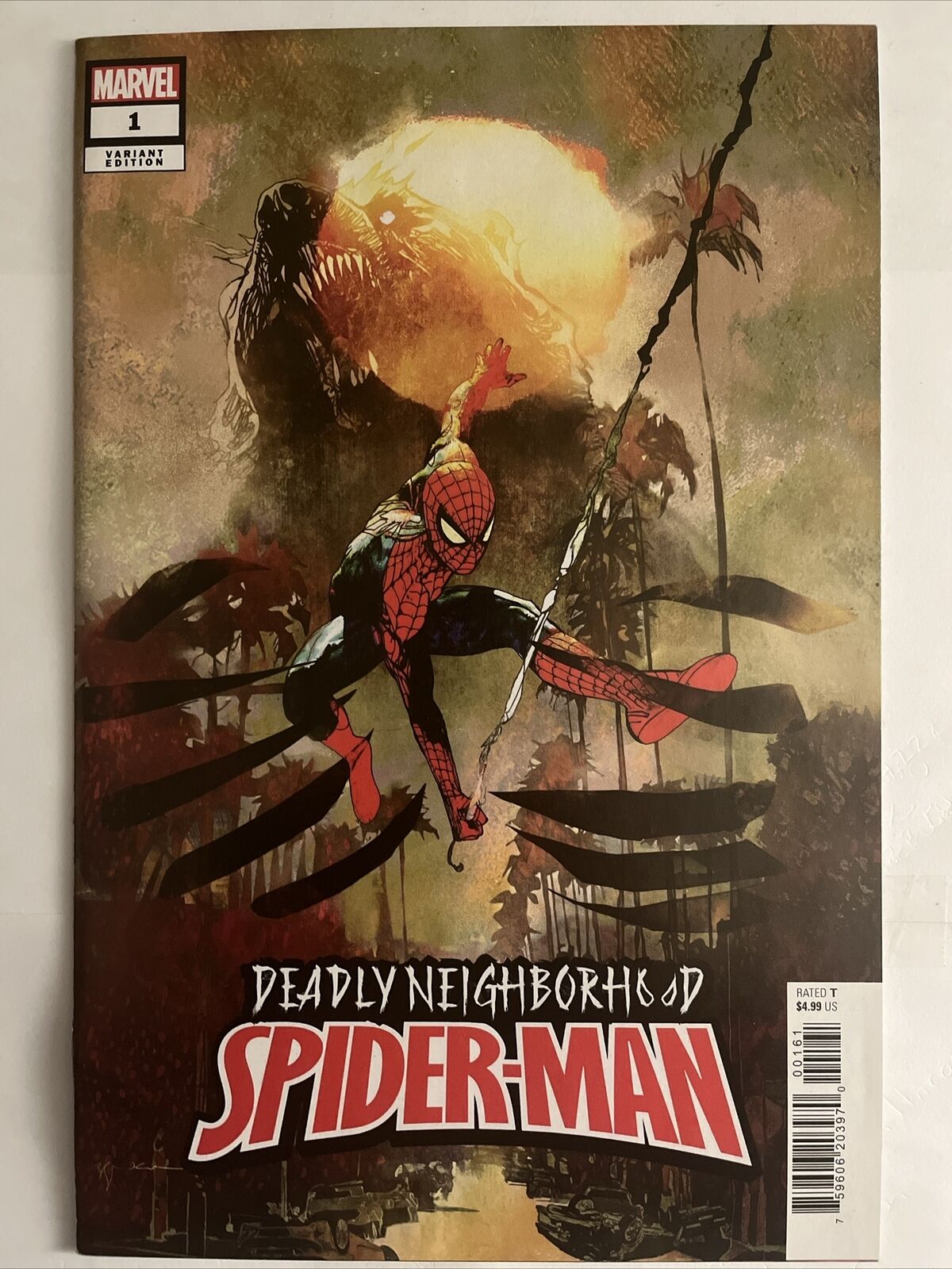 DEADLY NEIGHBORHOOD SPIDER-MAN 1 Marvel 2022 Sienkiewicz 1:50 Variant HIGH GRADE