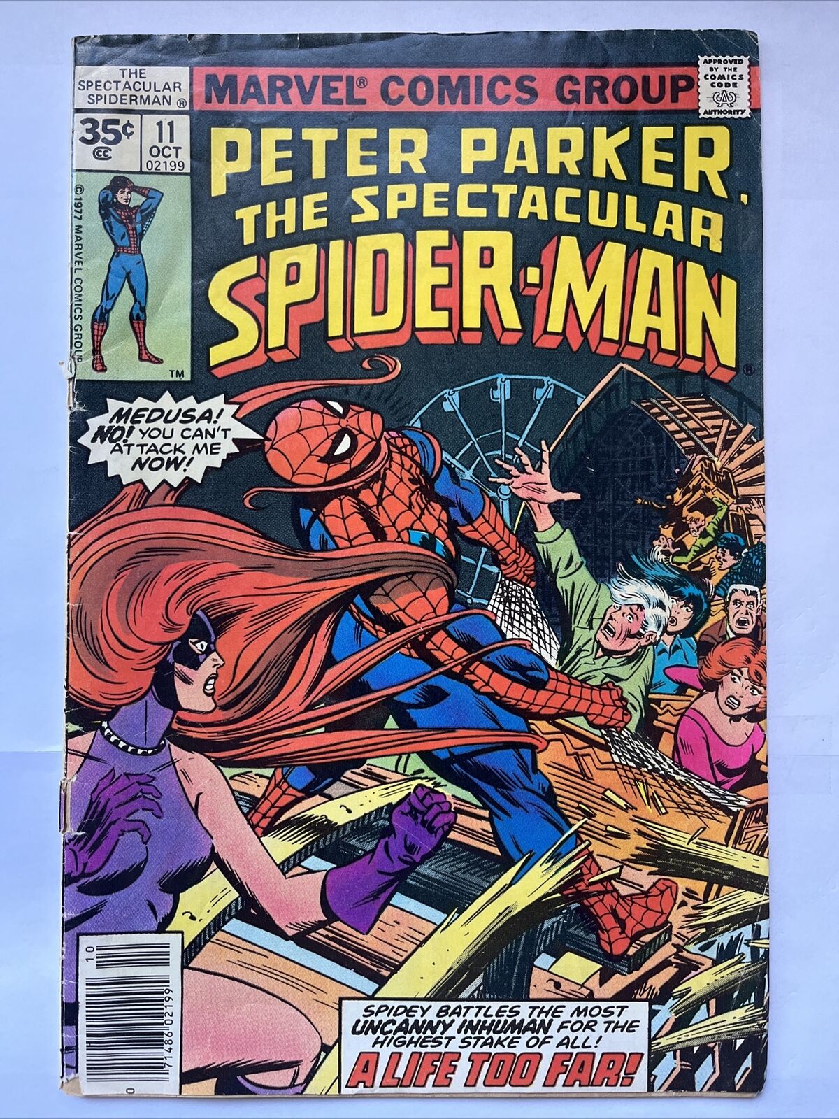 SPECTACULAR SPIDER-MAN 11 35¢ price variant Marvel 1977 Rare Complete LOW GRADE