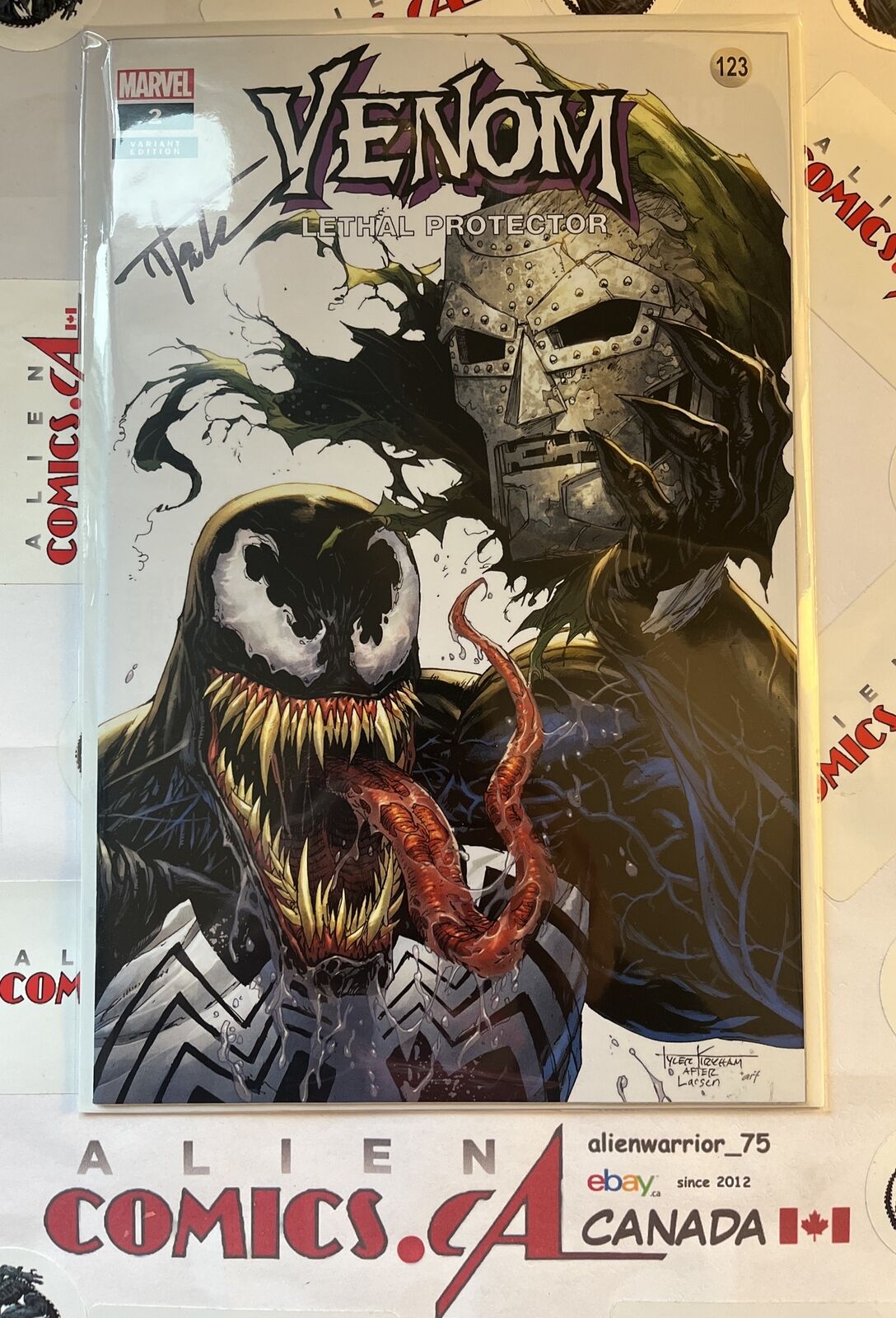 VENOM Lethal Protector II 2 Kirkham Exclusive Variant Signed w/ COA HIGH GRADE