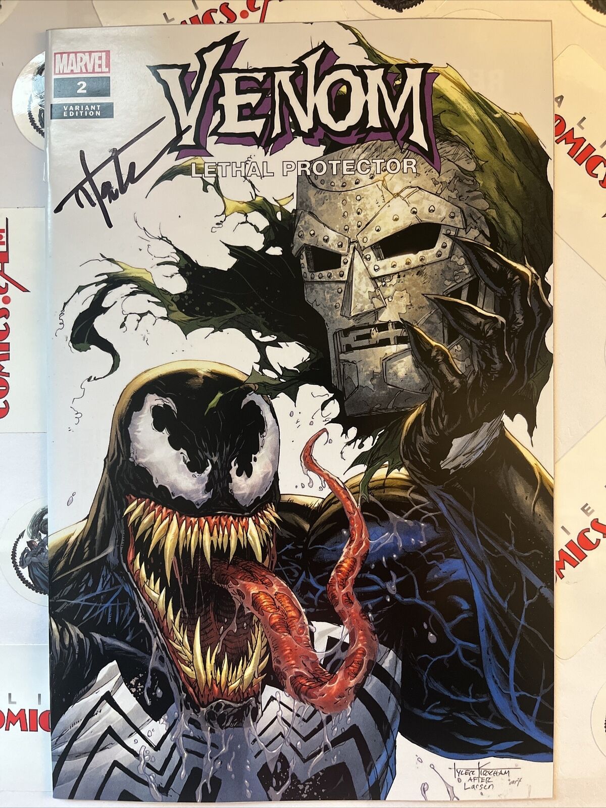 VENOM Lethal Protector II 2 Kirkham Exclusive Variant Signed w/ COA HIGH GRADE