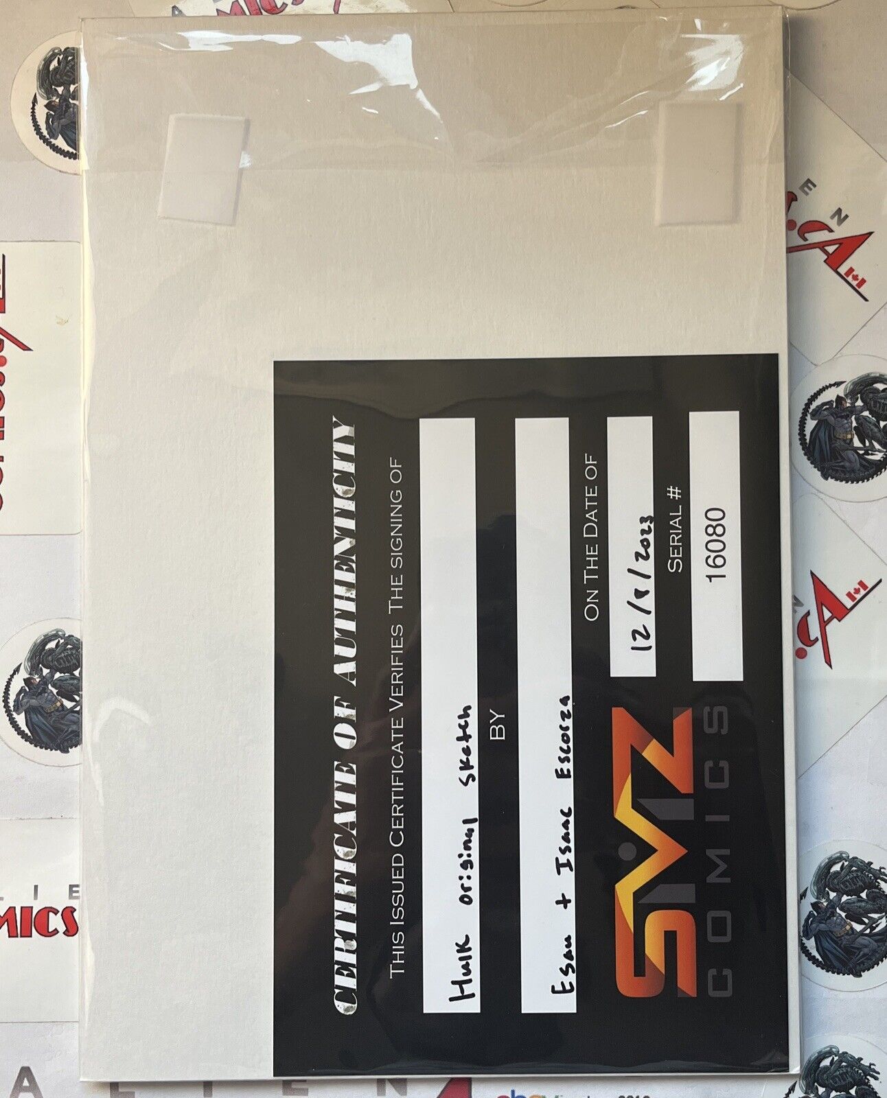 INCREDIBLE HULK 181 Escorza Bros. Unique Art w/COA 1st full Wolverine HIGH GRADE