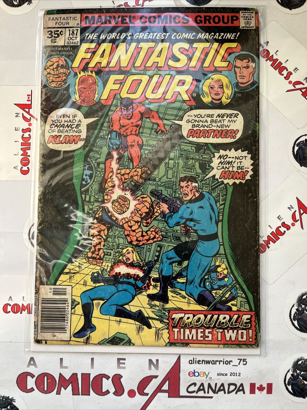FANTASTIC FOUR 187 35¢ price variant Marvel Comics 1977 Low Distribution SCARCE
