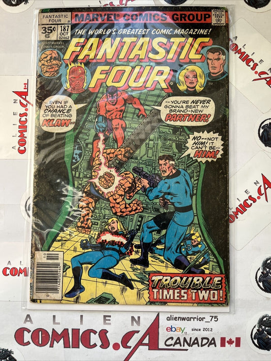 FANTASTIC FOUR 187 35¢ price variant Marvel Comics 1977 Low Distribution SCARCE