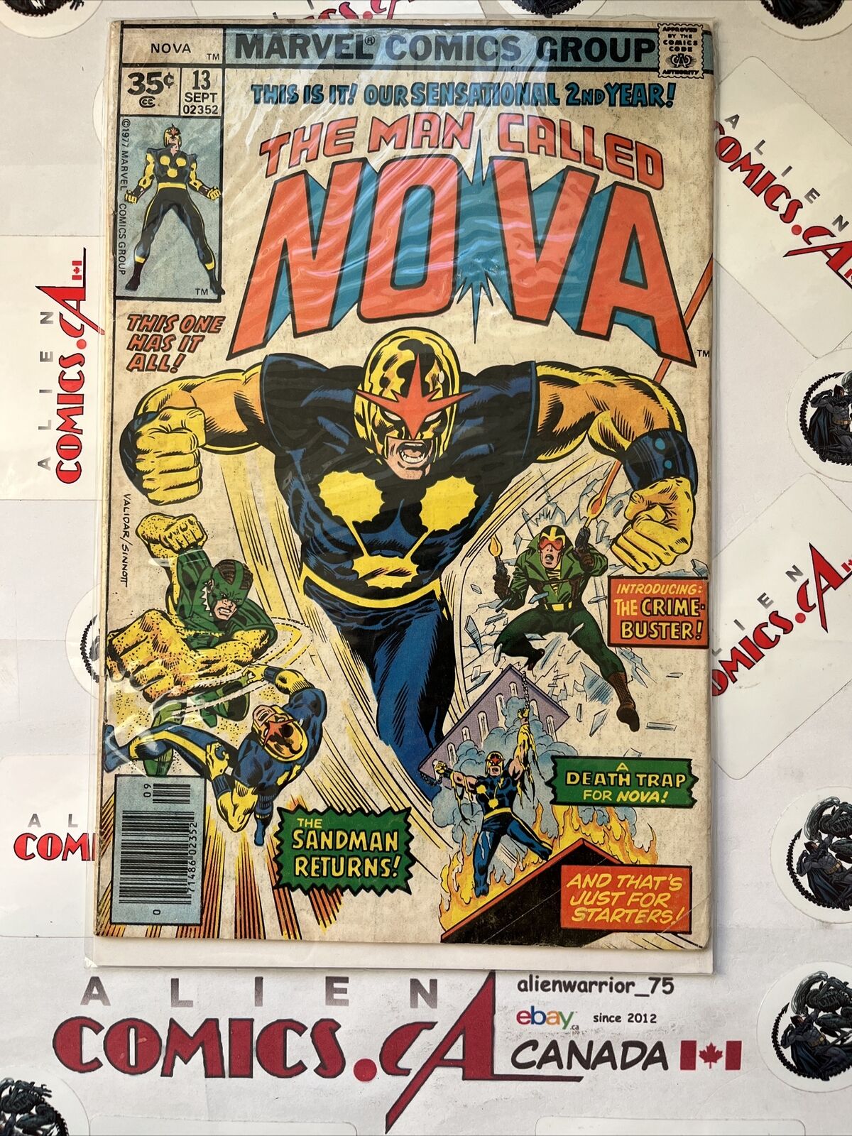 NOVA 13 35¢ price variant 1st app. Crimebuster Marvel 1977 Low Distribution RARE