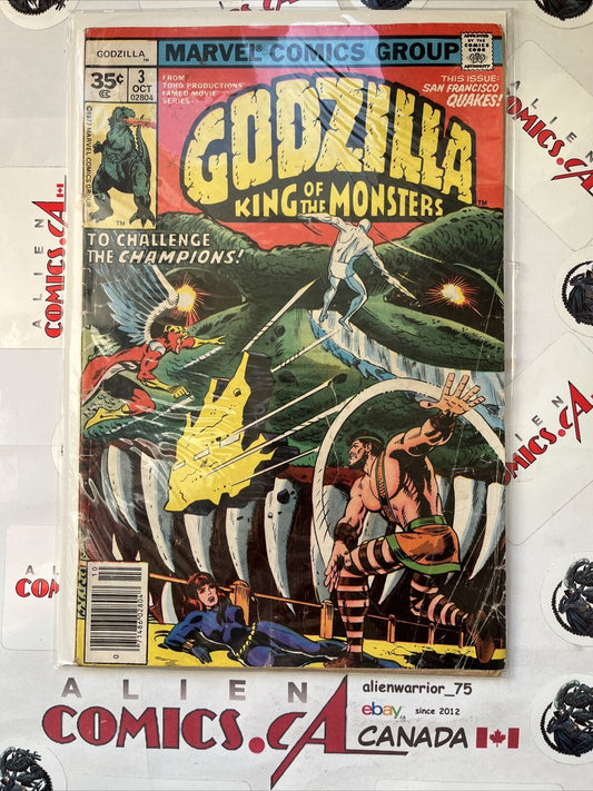 GODZILLA 3 35¢ price variant Marvel Comics 1977 Low Distribution VERY SCARCE