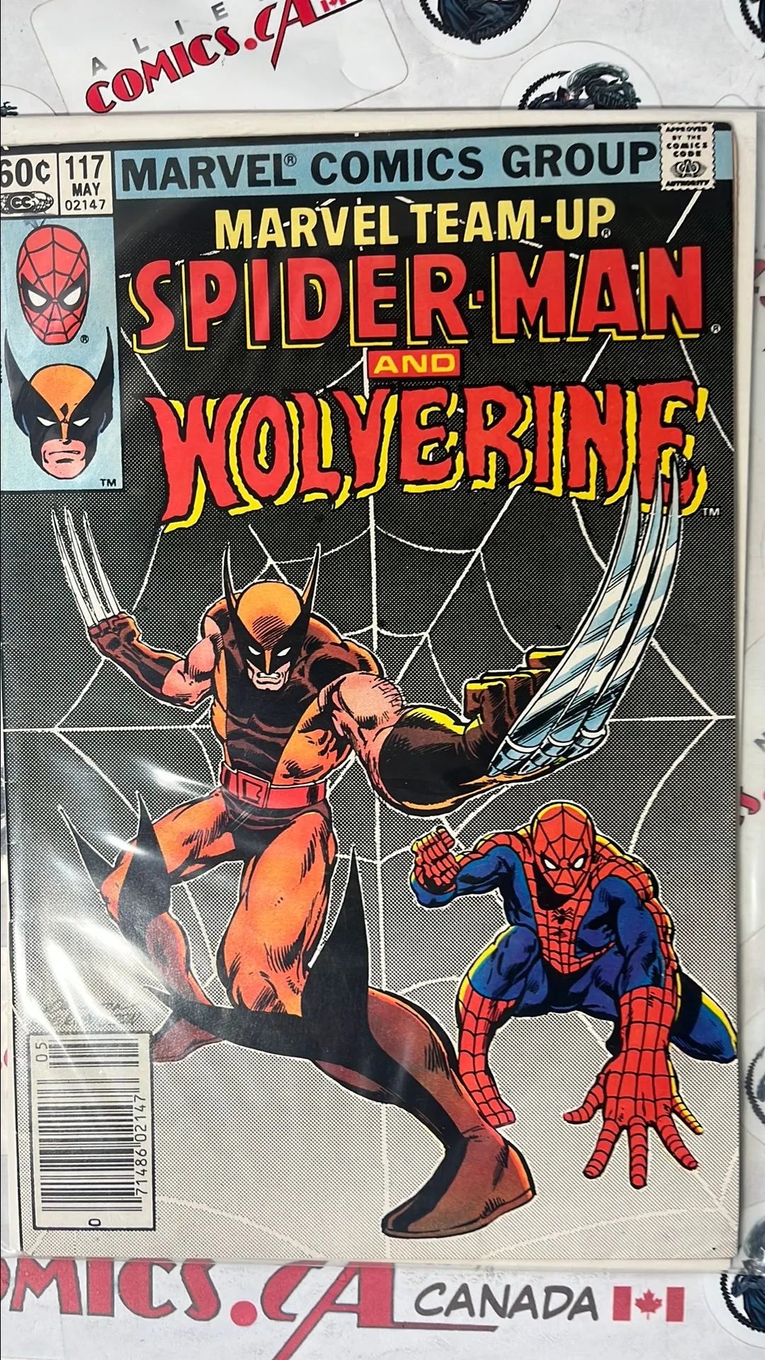 Marvel Team-up (#117 Spider-man & Wolverine Newsstand Edition Star-Stamped? 1st app. Professor Power FN/VF)