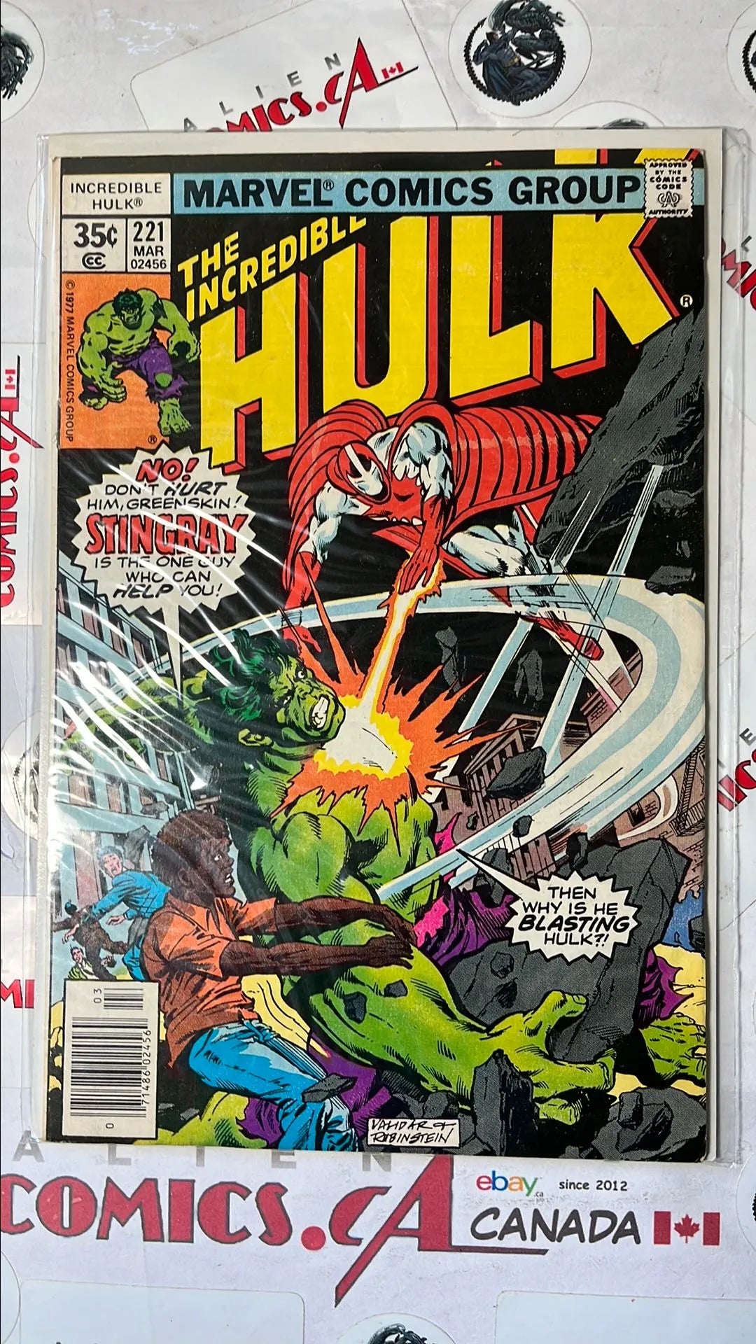 Incredible Hulk (#221 Stingray app. VG+)