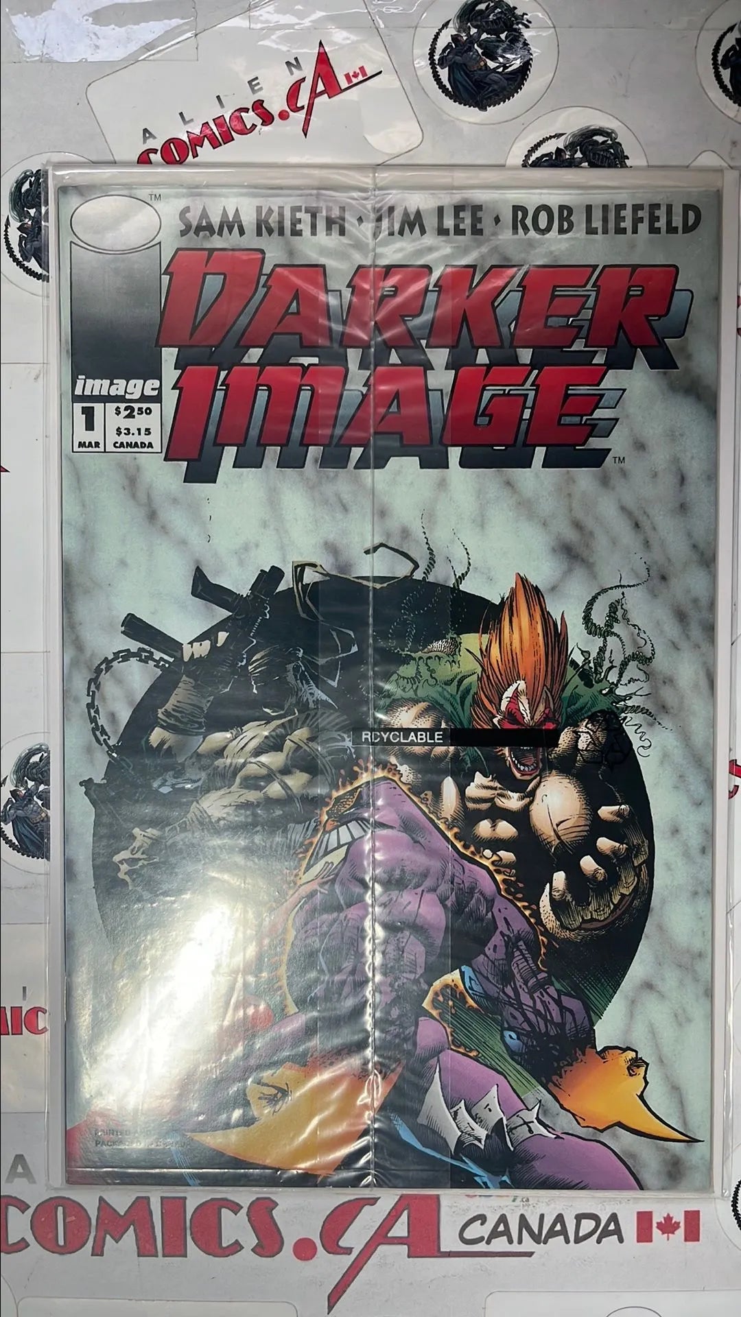 Darker Image (#1 Image Comics 1993 1st app. Bloodwulf, 1st app. Deathblow, 8-Page Maxx Story Polybagged NM)