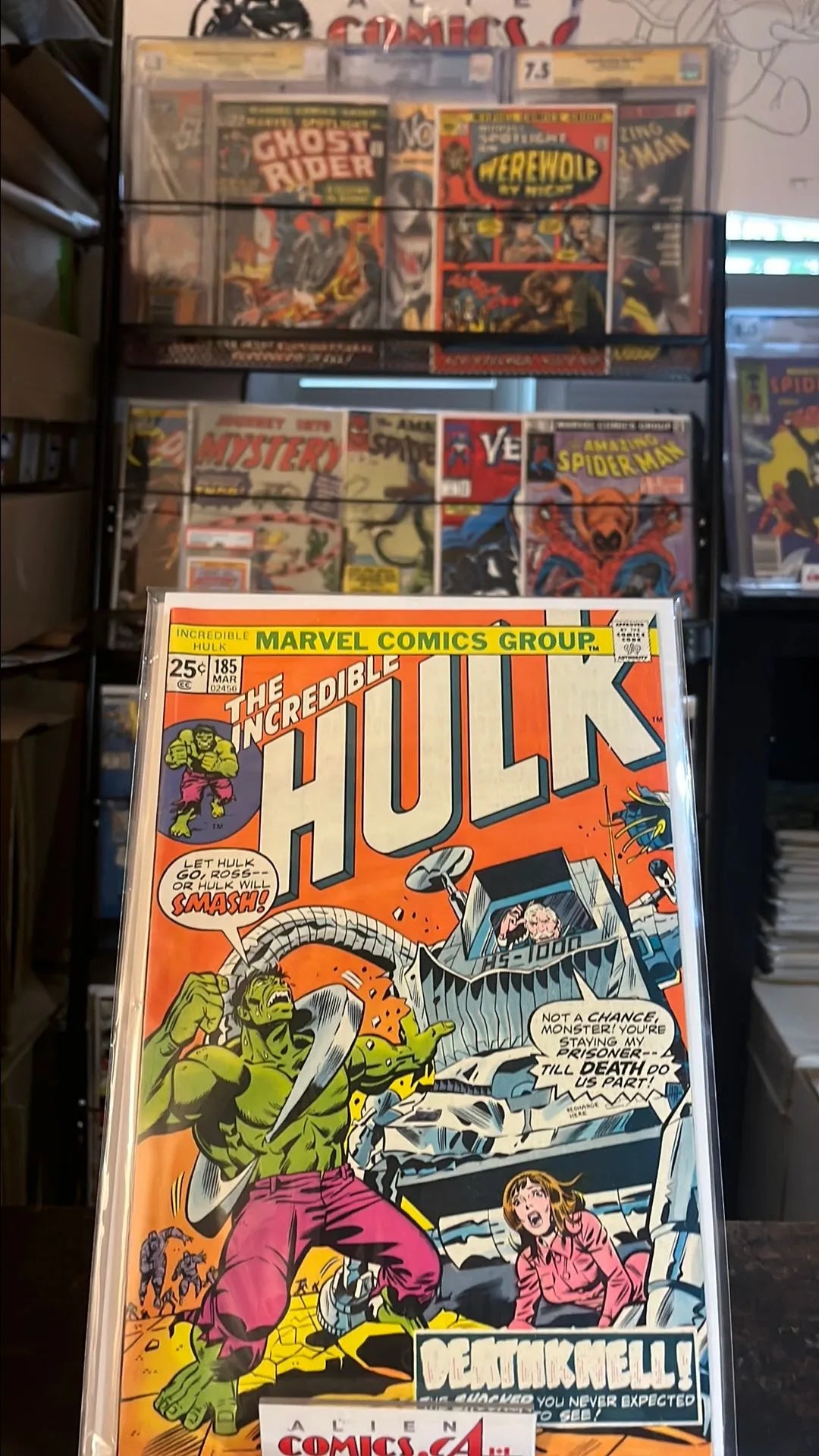 Incredible Hulk (#185 Herb Trmpe Cover Art 1st app. Deathknell VF+)