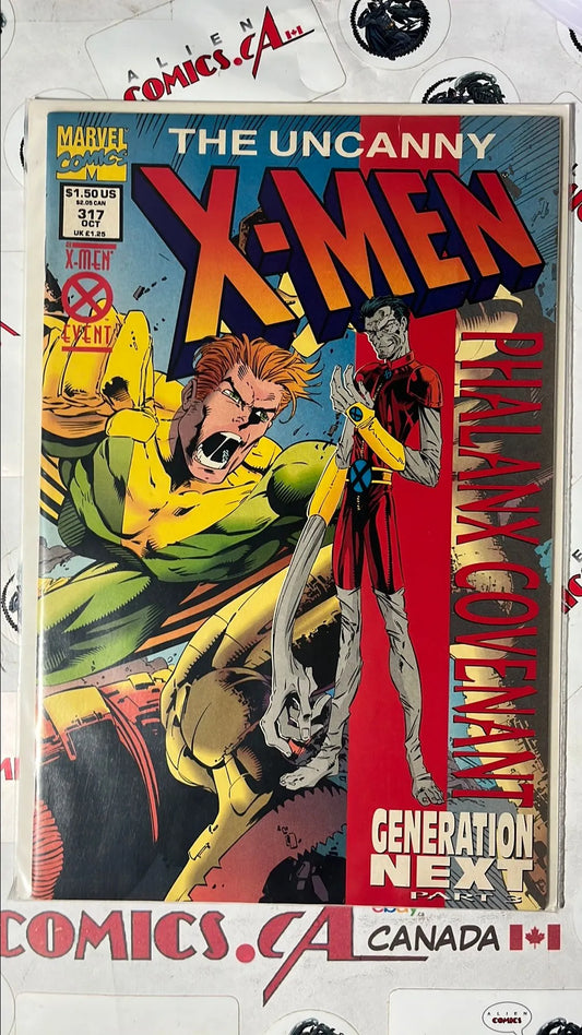 Uncanny X-men (#317 Marvel 1994 Direct Edition Phalanx Covenant Generation Next Part 3 1st app. Blink 1st app. Skin NM)
