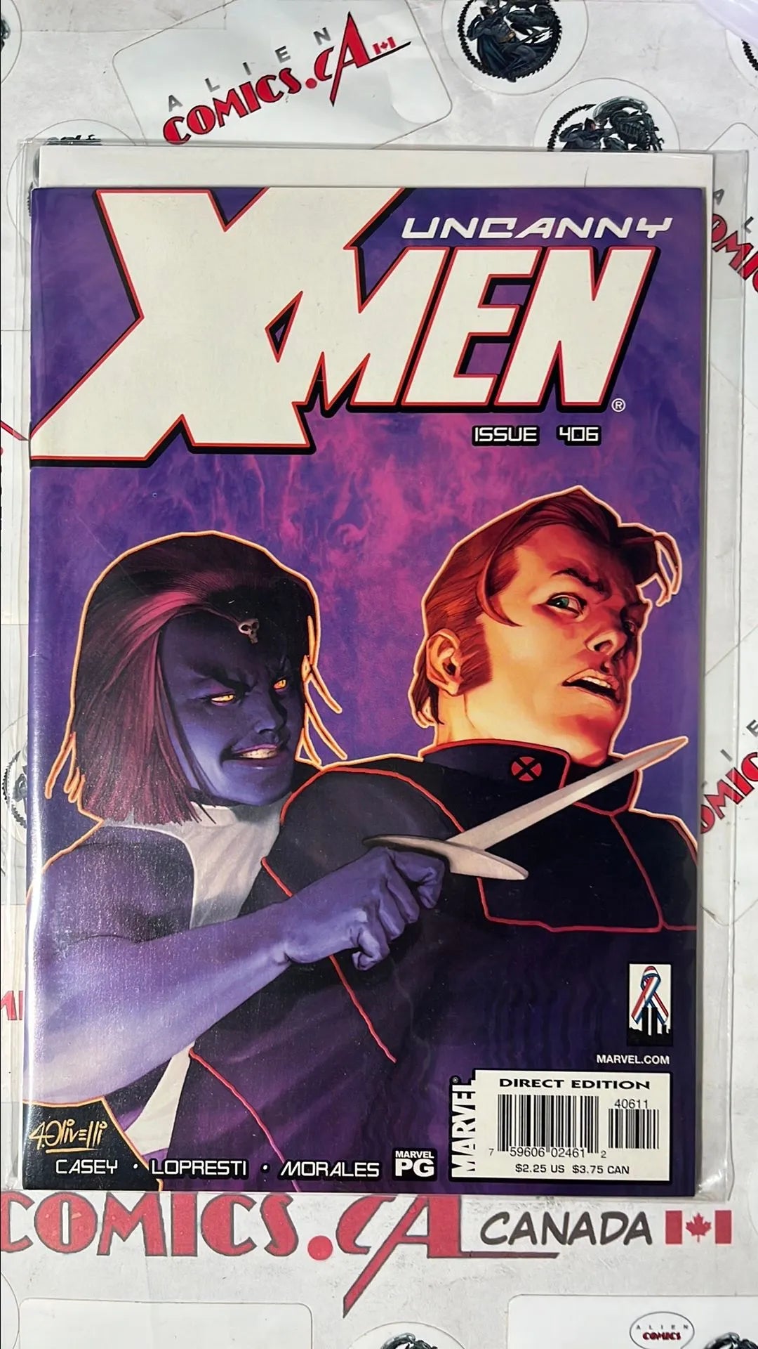 Uncanny X-men (#406 Marvel 2002 Direct Edition Mystique Assassin NM)