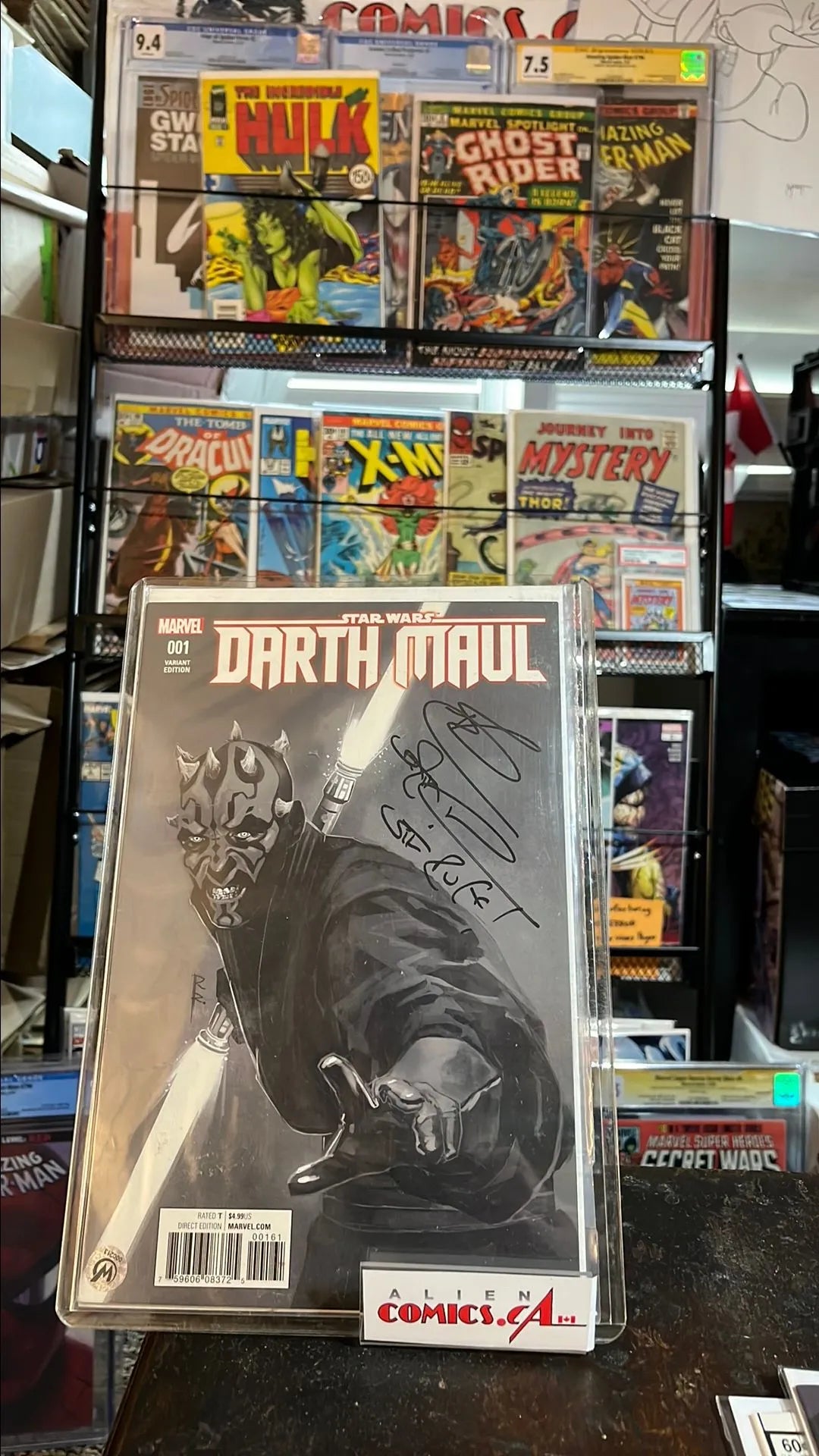Darth Maul (#1B Marvel 2017 Rod Reis 1:100 Variant Signed Ray Park No COA NM)