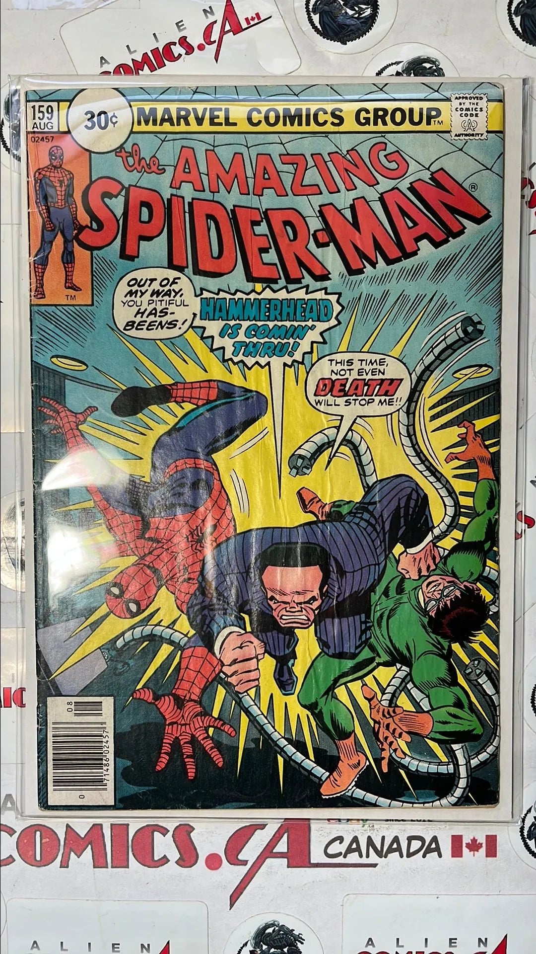 Amazing Spider-man (#159 30¢ Price Variant Newsstand Edition Hammerhead app. HTF VG)
